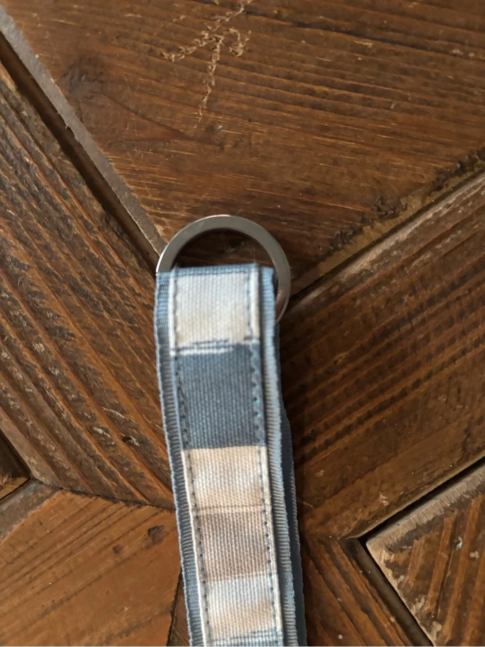 thirty-one Blue and White Striped Key Fob Wristlet